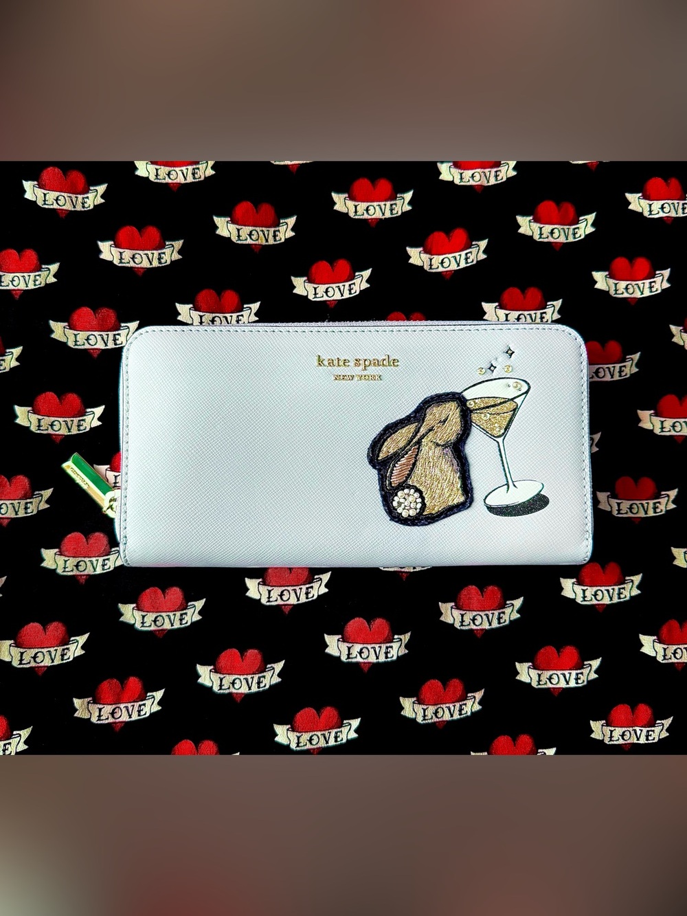 Kate Spade Bunbun Bunny Zip Around Continental Wallet